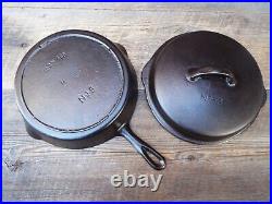 Foster Iron Age #8 / 10-1/2 Cast Iron Skillet with Lid, Restored