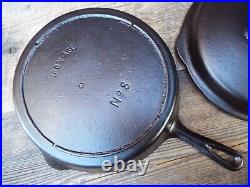 Foster Iron Age #8 / 10-1/2 Cast Iron Skillet with Lid, Restored