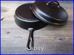 Foster Iron Age #8 / 10-1/2 Cast Iron Skillet with Lid, Restored