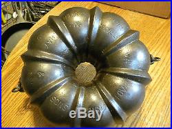 Frank Hay 1891 Rare Griswold Bundt Pan Cast Iron Johnstown PA