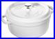 French 4-Qt Cast Iron Dutch Oven Cocotte, White, Serves 3-4