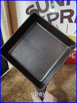 Fully Restored GRISWOLD #768 Cast Iron Skillet Square Fry Pan Seasoned Flat
