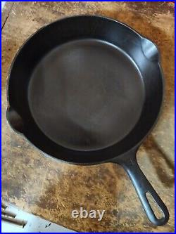Fully Restored GRISWOLD #8 Cast Iron Skillet 10 Small Logo Seasoned Flat