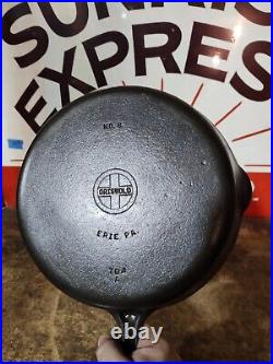 Fully Restored GRISWOLD #8 Cast Iron Skillet 10 Small Logo Seasoned Flat