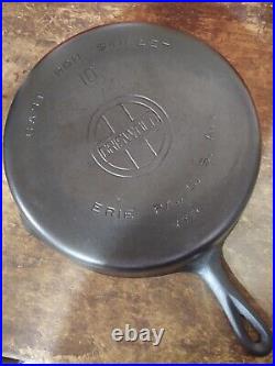 Fully Restored GRISWOLD Cast Iron Deep SKILLET Pan #10 Large Logo 12 Flat Rare