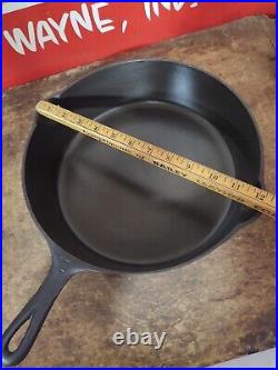 Fully Restored GRISWOLD Cast Iron Deep SKILLET Pan #10 Large Logo 12 Flat Rare