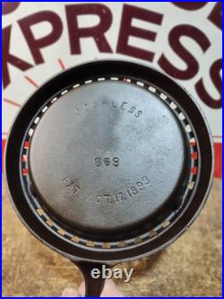 Fully Restored GRISWOLD Cast Iron Odorless Skillet Pan 10 Seasoned 869