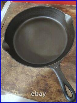 Fully Restored GRISWOLD Cast Iron SKILLET Frying Pan # 10 Large Logo 12