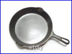 Fully Restored GRISWOLD Cast Iron SKILLET Frying Pan #10 SMALL BLOCK LOGO Flat