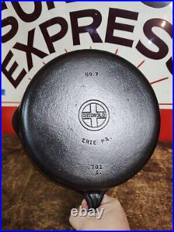 Fully Restored GRISWOLD Cast Iron Skillet 10 Small Logo Seasoned Flat