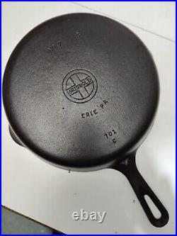 Fully Restored GRISWOLD Cast Iron Skillet 10 Small Logo Seasoned Flat