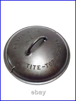 Fully Restored GRISWOLD Slant Logo #8 Cast Iron Lid A2551 Tite-Top Baster