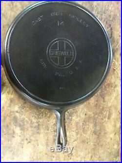 Fully Restored Griswold #14 Large Block Logo 16 Cast Iron Skillet