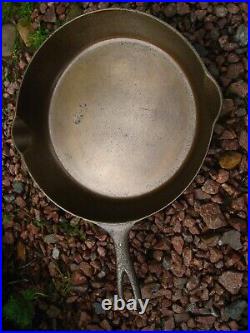 Fully Restored Pre Griswold Erie #8 Cast Iron Skillet with Anchor Maker's Mark