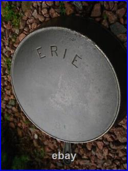 Fully Restored Pre Griswold Erie #8 Cast Iron Skillet with Anchor Maker's Mark