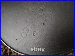 Fully Restored Pre Griswold Erie #8 Cast Iron Skillet with Anchor Maker's Mark