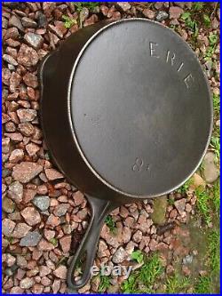 Fully Restored Pre Griswold Erie #8 Cast Iron Skillet with Anchor Maker's Mark