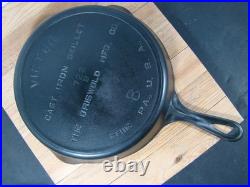 Fully Restored VICTOR GRISWOLD #8 722B Cast Iron Skillet Pan Full Marked Flat