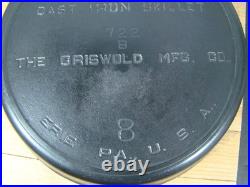 Fully Restored VICTOR GRISWOLD #8 722B Cast Iron Skillet Pan Full Marked Flat