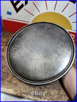Fully Restored Wagner #14 CAST IRON Bailed Griddle 14 Seasoned Flat