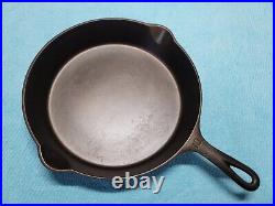 GRISWOLD #10 716A CAST IRON SKILLET-LARGE BLOCK LOGO-NO HEAT RING Restored