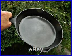 GRISWOLD #10 CAST IRON SKILLET WITH LARGE BLOCK LOGO P/N 716 A made in Erie, PA