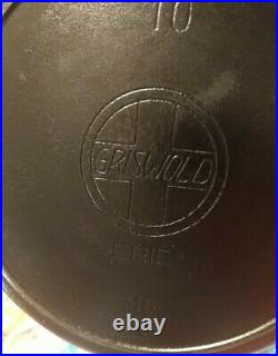 GRISWOLD #10 Cast Iron SkilletSlant Logo, Heat Ring PN 716 ERIE