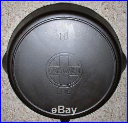 GRISWOLD #10 LARGE BLOCK SLANT LOGO #716A Cast Iron SKILLET WITH HEAT RING