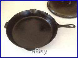 GRISWOLD #12 CAST IRON SKILLET WITH Self Basting LIDVERY NICE