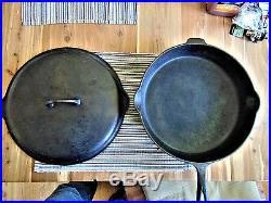 GRISWOLD #12 CAST IRON SKILLET with LID
