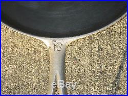 GRISWOLD 13 Slant Logo Cast Iron Skillet with Heat Ring Beautiful Condition RARE