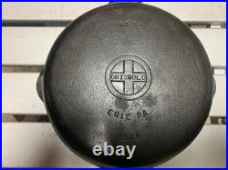 GRISWOLD #5 HINGED SKILLET #2505 & HINGED LID #2595 Great Condition