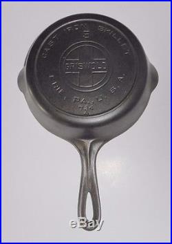 GRISWOLD #5 LARGE BLOCK EMBLEM CAST IRON SKILLET with HEAT RING