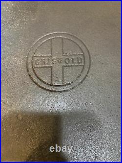 GRISWOLD #55 B SQUARE FRY/SKILLET CAST IRON PAN Cleaned/Seasoned Sets Level