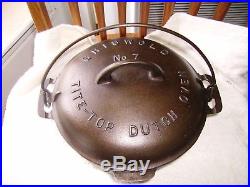 GRISWOLD #7 TITE-TOP CAST IRON DUTCH OVEN with LID & TRIVET (Erie, PA) USA