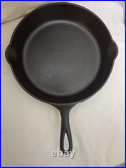 GRISWOLD #8 EPU Cast Iron SKILLET Large Slant Logo 704E Clean & Seasoned Fry Pan