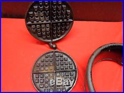GRISWOLD AMERICAN #8 WAFFLE IRON #153A Erie PA. RARE HIGH BASE #88 LARGE LOGO