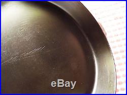 GRISWOLD Cast Iron SKILLET Frying Pan # 14 LARGE BLOCK LOGO Heat Ring RESTORED