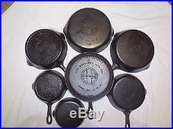 GRISWOLD Cast Iron Set 3,4,5,6,7,8, and 8 Griddle