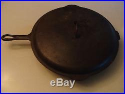 GRISWOLD Cast Iron Skillet #14 WITH Lid Cover 474
