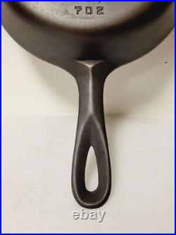 GRISWOLD Cast Iron Skillet #4 No 702 Erie PA USA Restored