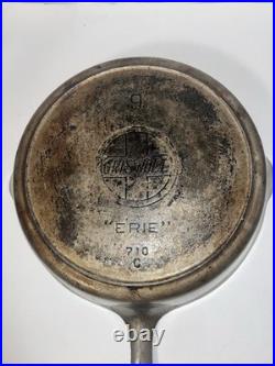 GRISWOLD Cast Iron Skillet # 9 Slant Logo Heat Ring Antique Erie PA USA 710 C
