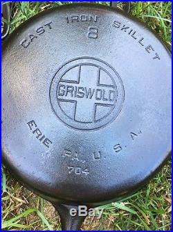 GRISWOLD Cast Iron skillet Lot 5 Skillets Large Block Logo 719 3 5 7 8 12 LBL