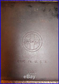 GRISWOLD ERIE PA. CAST IRON GRILL No 18 1108