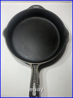 GRISWOLD Hammered #8 Hinged No. 2008 Small Logo Cast Iron Skillet, No Lid