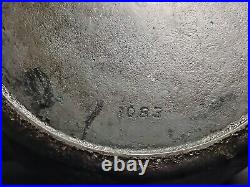 GRISWOLD IRON MOUNTAIN-CAST IRON 1083 SKILLET #10 withHeat Ring. Great condition