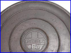 GRISWOLD, No. 10, 715B, Large Logo Cast Iron Skillet & #10 GRISWOLD COVER #470