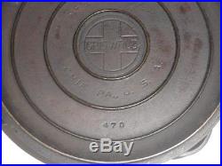 GRISWOLD, No. 10, 715B, Large Logo Cast Iron Skillet & #10 GRISWOLD COVER #470