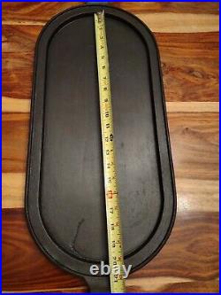 Gate Mark Cast Iron Long Oval Griddle, 8.5x 20.25 Cooking Surface, #9