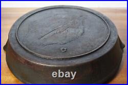 Gate Mark Skillet, Heat Ring, Raised Handle, C-8, 10 3/4